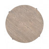 Jesy Side End Table | 27" Round Top | Lower Shelf | Natural Brown