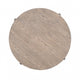 Jesy Side End Table | 27" Round Top | Lower Shelf | Natural Brown
