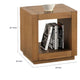 Dane Side End Table | 20" Cubic | Open Shelf | Medium Oak Brown