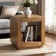 Dane Side End Table | 20" Cubic | Open Shelf | Medium Oak Brown