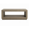 Dane Coffee Table | 48" Cubic | Open Shelf | Natural Oak Gray Finish