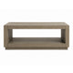 Dane Coffee Table | 48" Cubic | Open Shelf | Natural Oak Gray Finish