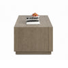 Dane Coffee Table | 48" Cubic | Open Shelf | Natural Oak Gray Finish