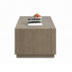 Dane Coffee Table | 48" Cubic | Open Shelf | Natural Oak Gray Finish