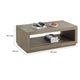 Dane Coffee Table | 48" Cubic | Open Shelf | Natural Oak Gray Finish
