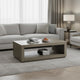 Dane Coffee Table | 48" Cubic | Open Shelf | Natural Oak Gray Finish