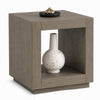 Dane Side End Table | 20" Cubic | Open Shelf | Natural Oak Gray Finish