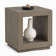 Dane Side End Table | 20" Cubic | Open Shelf | Natural Oak Gray Finish