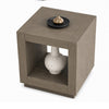 Dane Side End Table | 20" Cubic | Open Shelf | Natural Oak Gray Finish