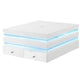 Lesi Coffee Table | 47" Glass Top | 2 Drawers | LED Glam White