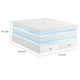 Lesi Coffee Table | 47" Glass Top | 2 Drawers | LED Glam White