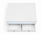 Lesi Cocktail Table | 39" Glass Top | 2 Drawers | LED Glam White