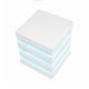 Lesi Side End Table | 20" Glass Top | 2 Drawers | LED Glam White