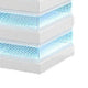 Lesi Side End Table | 20" Glass Top | 2 Drawers | LED Glam White