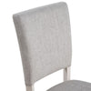 Sesa 4pc Dining Chair Set | Gray Upholstered Seat & Back | White Wood