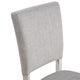 Sesa 4pc Dining Chair Set | Gray Upholstered Seat & Back | White Wood