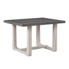 Sesa Dining Table | 48" Rectangular Top | Trestle Base | Gray & White