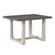 Sesa Dining Table | 48" Rectangular Top | Trestle Base | Gray & White