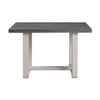 Sesa Dining Table | 48" Rectangular Top | Trestle Base | Gray & White