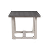 Sesa Dining Table | 48" Rectangular Top | Trestle Base | Gray & White