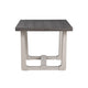 Sesa Dining Table | 48" Rectangular Top | Trestle Base | Gray & White