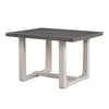 Sesa Dining Table | 48" Rectangular Top | Trestle Base | Gray & White