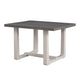 Sesa Dining Table | 48" Rectangular Top | Trestle Base | Gray & White