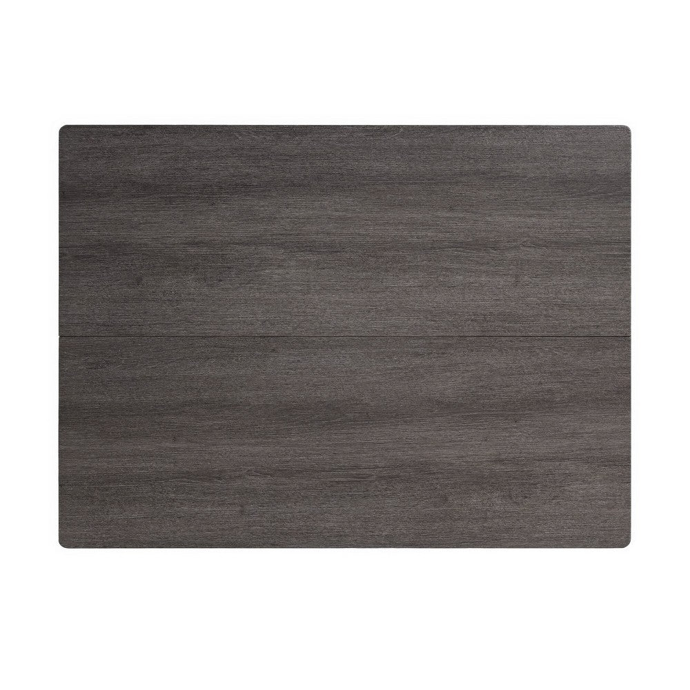Sesa Dining Table | 48" Rectangular Top | Trestle Base | Gray & White