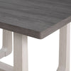 Sesa Dining Table | 48" Rectangular Top | Trestle Base | Gray & White