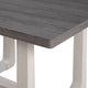 Sesa Dining Table | 48" Rectangular Top | Trestle Base | Gray & White