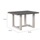 Sesa Dining Table | 48" Rectangular Top | Trestle Base | Gray & White