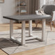 Sesa Dining Table | 48" Rectangular Top | Trestle Base | Gray & White