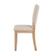 Sesa 4pc Dining Chair Set | Gray Upholstered Seat & Back | Natural Brown