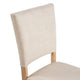 Sesa 4pc Dining Chair Set | Gray Upholstered Seat & Back | Natural Brown