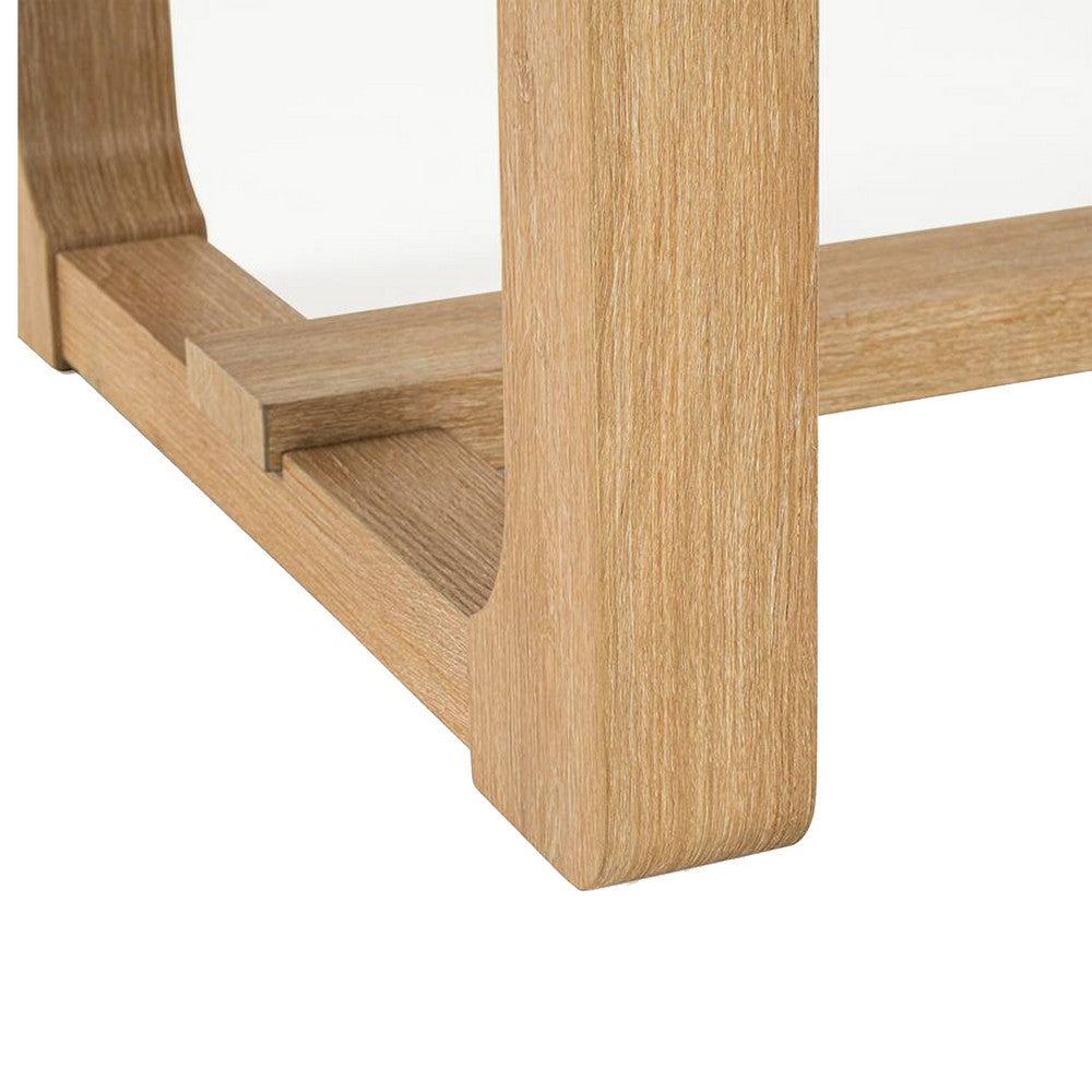 Sesa Dining Table | 48" Rectangular Top | Trestle Base | Natural Brown