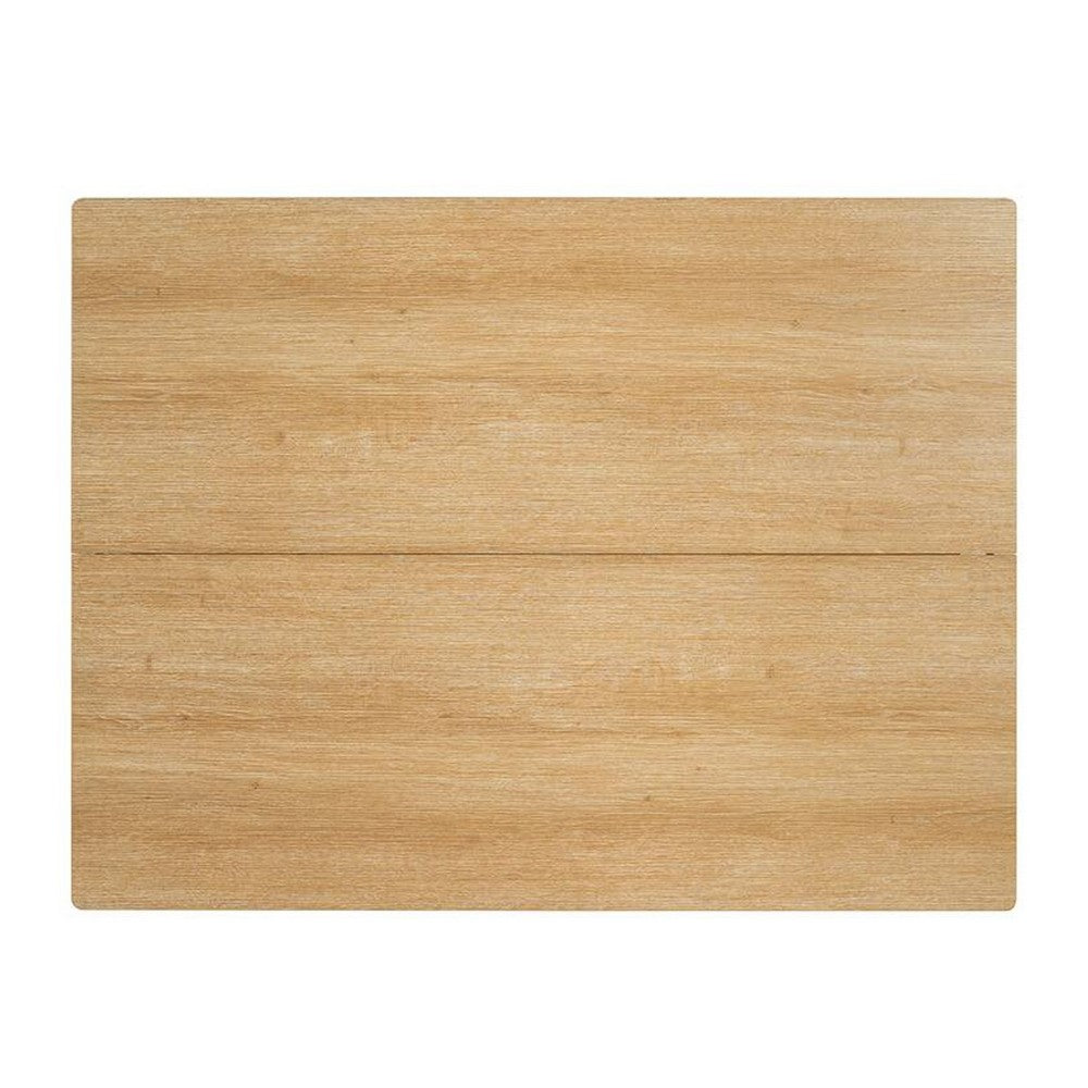 Sesa Dining Table | 48" Rectangular Top | Trestle Base | Natural Brown