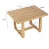 Sesa Dining Table | 48" Rectangular Top | Trestle Base | Natural Brown