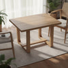 Sesa Dining Table | 48" Rectangular Top | Trestle Base | Natural Brown