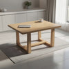 Sesa Dining Table | 48" Rectangular Top | Trestle Base | Natural Brown