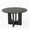 Kysa Dining Table | 47" Round Top | Cross U Pedestal Base | Dark Gray