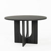 Kysa Dining Table | 47" Round Top | Cross U Pedestal Base | Dark Gray