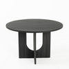 Kysa Dining Table | 47" Round Top | Cross U Pedestal Base | Dark Gray