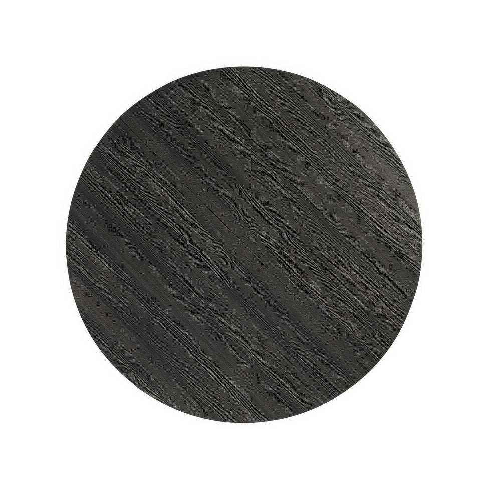 Kysa Dining Table | 47" Round Top | Cross U Pedestal Base | Dark Gray