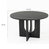 Kysa Dining Table | 47" Round Top | Cross U Pedestal Base | Dark Gray