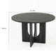 Kysa Dining Table | 47" Round Top | Cross U Pedestal Base | Dark Gray