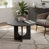 Kysa Dining Table | 47" Round Top | Cross U Pedestal Base | Dark Gray