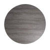 Kysa Dining Table | 47" Gray Round Top | Cross U Pedestal Base | White