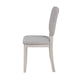 Kysa 4pc Dining Chair Set | Light Gray Upholstered Seat & Back | White