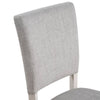 Kysa 4pc Dining Chair Set | Light Gray Upholstered Seat & Back | White