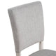 Kysa 4pc Dining Chair Set | Light Gray Upholstered Seat & Back | White